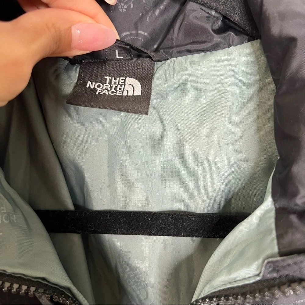 The North Face Jacket Coat Girls Large Floral Puffer Black Zip Up Soft Shell C1